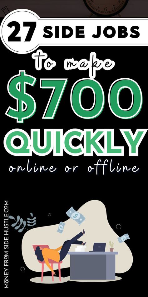 make $700 fast Side Hustle Jobs, Money Making Websites, Make Side Money, Jobs For Moms, Online Jobs For Moms, At Home Jobs, Make Quick Money, Stay At Home Jobs, Social Media Work