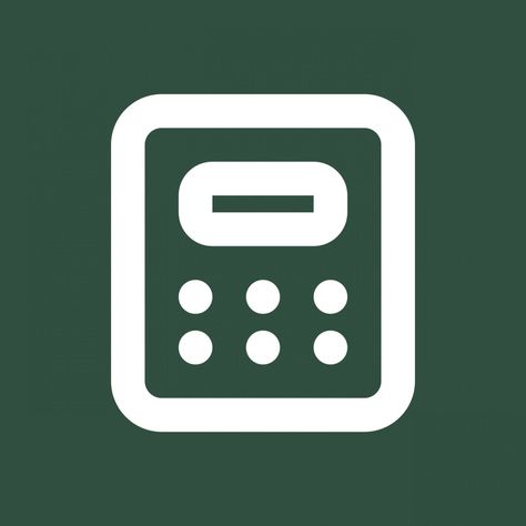 Dark Green App Icons Calculator, Green Calculator, Calculator App Icon, Ios14 Icons, Icon Christmas, 123 Go, Green Icons, Phone Template, App Store Icon