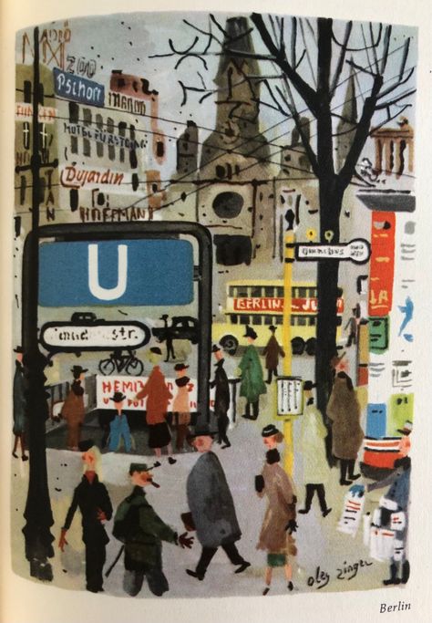 (2) Berlin Art by Oleg Zinger (1956) – @theartisticendeavor on Tumblr Berlin Illustration, Berlin Art, On Tumblr, Berlin, Tumblr, Art