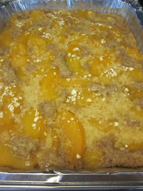 The other day I really wanted something sweet. I didn't have any fresh fruit but I did have a couple of jars of Del Monte Orchard Fresh Peaches in light syrup in my pantry an Sugar Free Peach Cobbler, Fresh Peach Cobbler, Peach Cobbler Recipe, Cobbler Recipe, Baking Pan, Peach Cobbler, Low Sugar, Cobbler, Quick Easy Meals