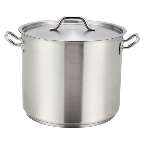 PRICES MAY VARY. Heavy weight stainless with encapsulated bottom Durable commercial grade NSF Listed Heavy gauge stainless steel cover 8 quart stock pot Stock Pots, Stainless Steel Cookware, Cooking Equipment, Restaurant Equipment, Professional Kitchen, Stock Pot, Restaurant Kitchen, Soup Pot, Kitchen Cookware