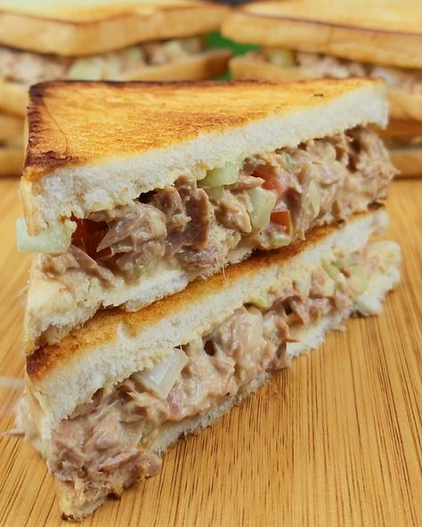 Tuna Sandwich | Tuna Sandwich | By Homemade foods Sandwich Tuna, Raw Tuna, Homemade Foods, Tuna Sandwich, Sandwich Spread, Homemade Recipes, Sandwiches, Collage, Pins