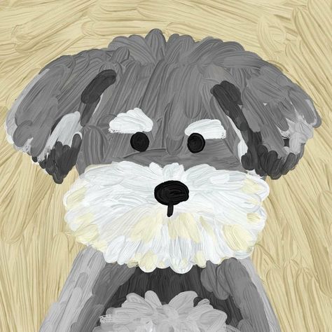 Schnauzer Drawing, Schnauzer Art, 강아지 그림, Dog Canvas, Dog Illustration, Cool Sketches, Dog Drawing, Dog Paintings, 귀여운 동물