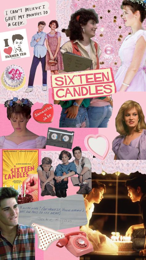 Sixteen Candles- a John Hughes film 80s Aesthetic Wallpaper, John Hughes Films, Happy Birthday Sam, John Hughes Movies, Anthony Michael Hall, 16 Candles, Brat Pack, Sixteen Candles, Girly Movies