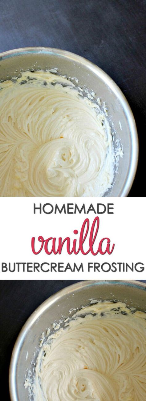 Easy Frosting Recipe, Birthday Cake Recipe Homemade, Homemade Frosting Recipes, Vanilla Frosting Recipes, Frost Cupcakes, Breakfast Desserts, Easy Buttercream Frosting, Easy Frosting, Frosting Recipes Easy