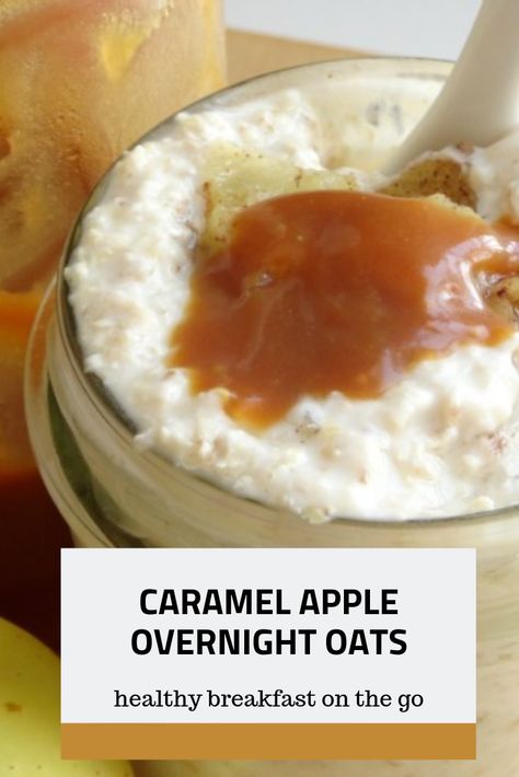 Caramel Apple Overnight Oats, Best Healthy Overnight Oats, Overnight Oats Healthy Clean Eating, Apple Pie Overnight Oats, Apple Overnight Oats, Chia Puddings, Healthy Overnight Oats, Breakfast Recipes Kids, Healthy Breakfast On The Go