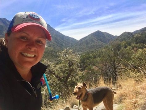 Career Break at 40...Two-Year Update | Campfires & Concierges Arizona Day Trips, Hiking With Dogs, Dog Hiking, Long Term Travel, Hiking Dogs, Work Jokes, Dog Activities, Mountain Town, Great Stories