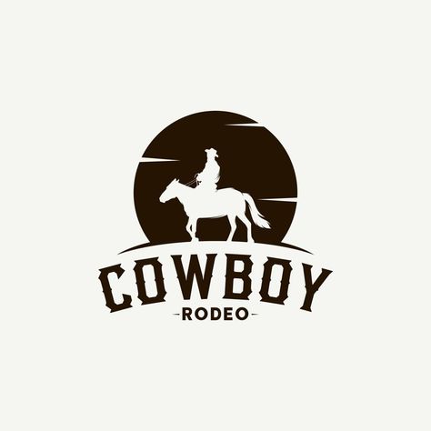 Rodeo Cowboy, Cowboy Horse, Retro Logo, Male Poses, Horse Rider, Rodeo, Logo Inspiration, Vector Art, Cowboy