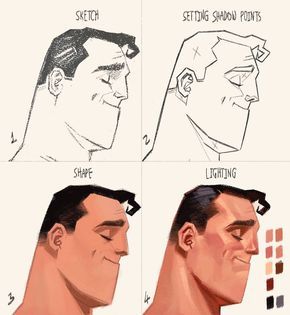 Gabriel Soares Drawing Character Faces, Flesh Cube, Painting Bodies, Sketch Board, Drawing Tutorial Face, Digital Painting Techniques, 얼굴 드로잉, 캐릭터 드로잉, Digital Painting Tutorials