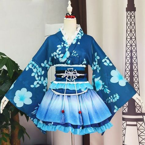 Cosplay For Women, Cute Kimonos, Mode Kimono, Old Fashion Dresses, Kawaii Fashion Outfits, Kawaii Dress, Anime Dress, Fantasy Dress, Japanese Outfits