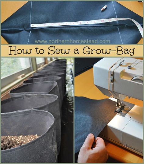 You can buy ready made Grow Bags or make your own. Since it is so simple, we went for a DIY version. See how to sew your grow bags for container gardening. Diy Grow Bags, Pvc Greenhouse, Natural Plant Food, Greenhouse Supplies, Plant Watering System, Container Gardening Ideas, Garden Bags, Country Gardens, Organic Vegetable Garden