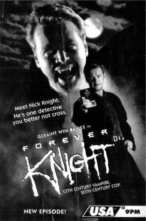 Gothic Films, Forever Knight, Vampire Stuff, Knight Pictures, Vampire Romance, Vampire Romances, Tv Covers, Cop Show, Sketch Comedy