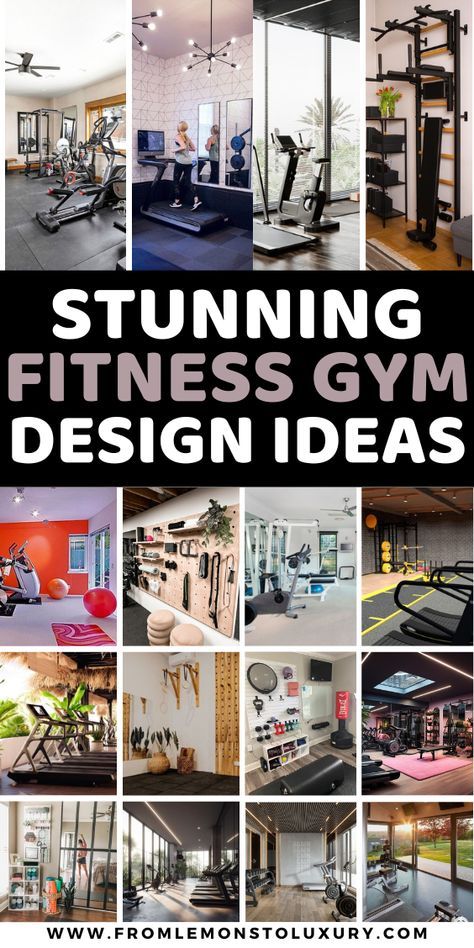 This article is all about fitness gym design ideas, gym interior design ideas at home, gym design ideas fitness studio. Workout Studio Aesthetic, Gym Decorating Ideas Interior Design, Basement Fitness Room Ideas, Gym Space Design, Home Gym Layout Floor Plans, Gym Bathroom Design, Diy Workout Room, Home Gym Flooring Ideas, Gym Colors Ideas