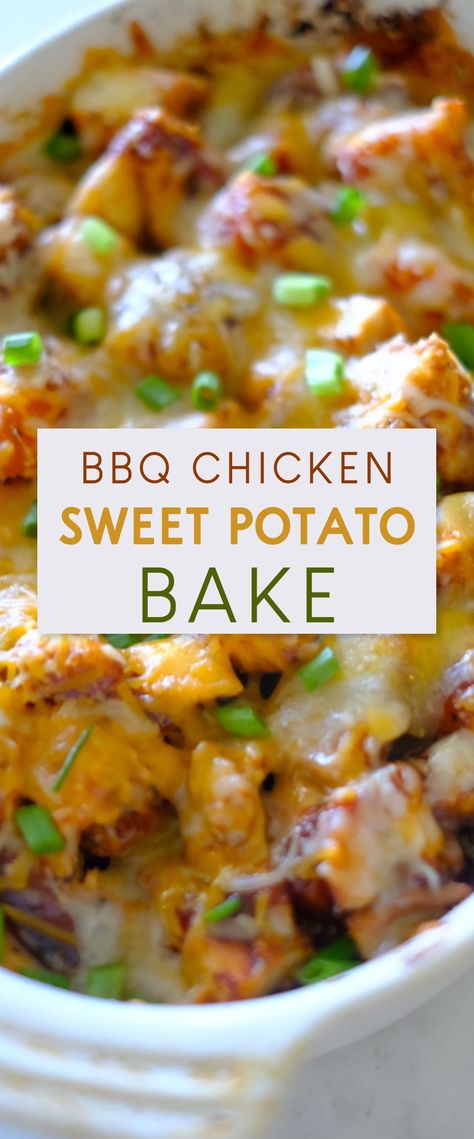 Sweet Potato Barbecue Chicken, Sweet Potato And Bbq Chicken, Dinners Using Sweet Potatoes, Bbq Chicken With Potatoes, Main Dishes With Sweet Potatoes, Meals To Eat With Sweet Potatoes, Shredded Chicken Sweet Potato Recipes, Main Dish With Sweet Potatoes, Loaded Sweet Potato With Chicken