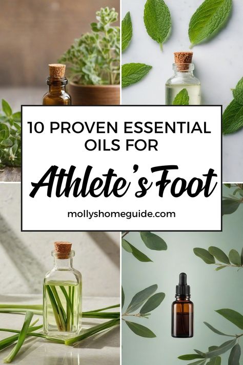 Discover the best essential oils for athlete's foot with these natural remedies. Try tea tree oil, peppermint oil, oregano oil, clove oil, and lemongrass oil to combat foot fungus. Create your own DIY antifungal foot powder or soothing athlete's foot soak using these powerful essential oils. Explore herbal remedies and essential oil sprays to help support your feet against athlete's foot. Essential Oils For Planters Warts, Foot Soak For Fungus, Essential Oil Sprays, Essential Oil Remedies, Dry Cracked Heels, Homemade Pasta Recipe, Oregano Essential Oil, Herbal Remedies Recipes, Oils For Health