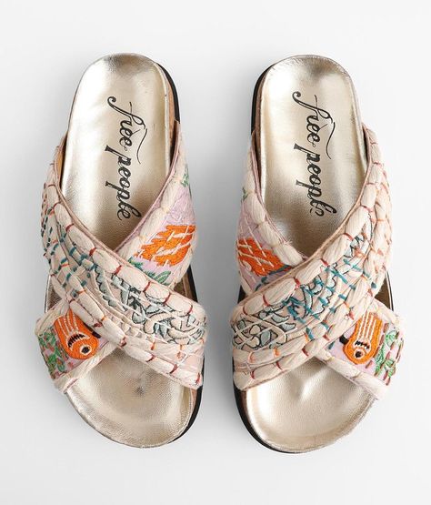 Free People Wildflowers Sandal - Women's Shoes in Patched Kantha | Buckle