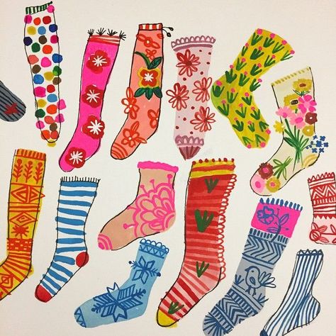 Who doesn't love a pretty pair of socks? #socks #paint #watercolour #goauche Girly Doodles, Drawing Library, Socks Illustration, Socks Drawing, Carolyn Gavin, 타이포그래피 포스터 디자인, Graffiti Murals, Sketchbook Inspiration, Watercolor Sketch