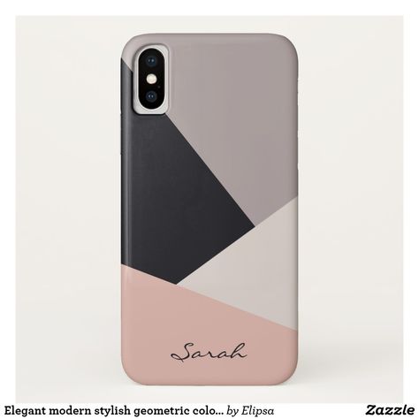 Elegant modern stylish geometric color block iPhone XS case Mobail Cover Paint, Phn Cover, Carcase Iphone, Coachella Makeup, Phone Case Diy Paint, Diy Phone Case Design, Apple Case, Abstract Case, Purple Iphone Case