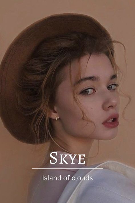 Skye Name Meaning, Names That Mean Beautiful, Romantic Girl Names, Oc Names, Mystical Names, Fantasy Character Names, Female Character Names, Goddess Names, Elegant Names