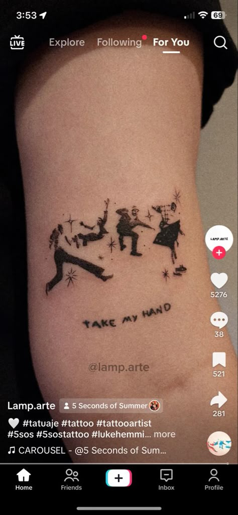 5sos5 Tattoo, 5 Seconds Of Summer Tattoos, 5sos Tattoo Ideas Lyrics, 5 Seconds Of Summer Tattoo Ideas, Fangirl Tattoos, 1d Tattoos Ideas, 5sos Inspired Tattoos, 5 Seconds Of Summer Tattoo, Tattoo Simplistic