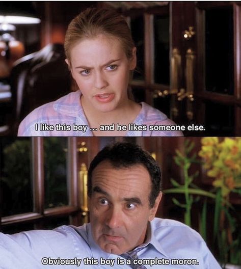 Sums up me and my fathers relationship lol <3 Clueless Movie Quotes, Clueless Characters, Im Beautiful, Clueless Quotes, Clueless Movie, Show Quotes, Tv Dads, Favorite Movie Quotes, Movie Memes