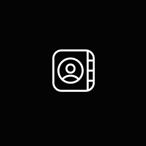 #black #appicon #icon #app #contactsappicon #contacts Ios Icons Black, Contacts App Icon, Contacts Icon, Zestaw Ikon, Black App, Icon Gif, Black Theme, Black Icon, Camera Icon