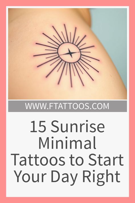 Behind The Ear Sun Tattoo, Ear Sun Tattoo, Elbow Sun Tattoo, Dainty Sun Tattoo, Sunrise Tattoos, Sun Rays Tattoo, Sunrise Tattoo, Sun Tattoo Designs, Minimal Tattoos