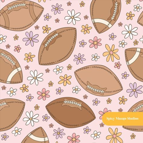 Ready! Set! Hut! 🏈🌸💕 With the Olympics happening, my minds been on sports this week! I finally got around to using all the sports themed assets I drew and I’ve started to create some oh so adorable seamless surface pattern designs! There’s going to be a ton to choose from and some are already available on my site and on my Etsy shop! #surfacedesign #surfacepattern #sportsart #printandpattern #surfacepatterndesign #surfacepatterncommunity #artlicensing #licensingartist #printlicensing #textile... Football Pattern, Continuous Pattern, Conversational Prints, Girl Posters, The Olympics, Tattoo Trends, Football Wallpaper, Art Licensing, Seamless Background