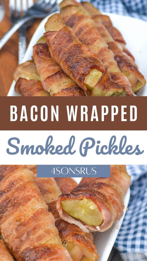 Dinner Ideas For Smoker, Easy Smoked Recipes, Cold Smoked Recipes, Smoked Pickles, Pellet Smoker Appetizers, Smoked Pickle Poppers, Smoker Appetizers Recipes, Smoked Food Ideas, Smoked Dips