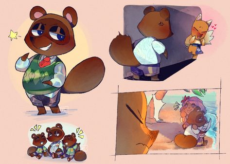 Huehue Tom Nook And Red, Tom Nook X Red, Quick Doodles, Animal Crossing Tom Nook, Tom Nook, Animal Crossing Funny, Animal Crossing Fan Art, Animal Crossing Memes, Retro Gaming Art