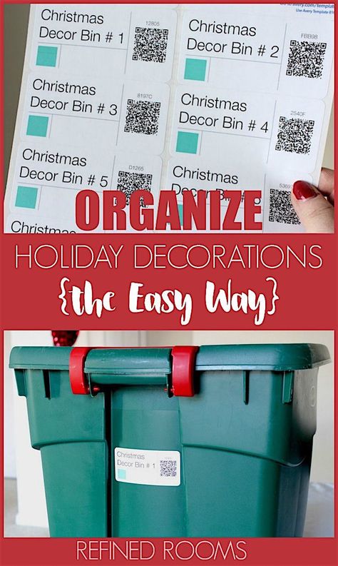 Got holiday decor clutter? Learn how I used the Sortly app to organize holiday decorations...it was SO EASY! Create labels with QR codes to easily identify your storage bin items. This is BIG. #organizingapps #holidayorganizing #holidaydecorstorage Organizing Apps, Best Organization Apps, Holiday Organization Storage, Organized Christmas Decorations, Christmas Decoration Storage, Holiday Organization, Christmas Prep, Create Labels, Storage Labels