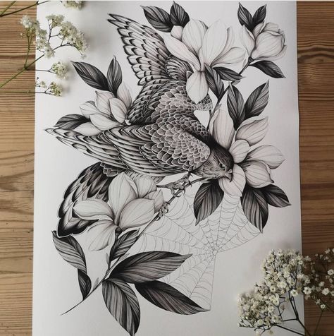 Stippling Art, Female Tattoo, Owl Bird, Black Ink Tattoos, Botanical Drawings, A3 Size, Cartoon Character Design, Bird Print, Bird Prints