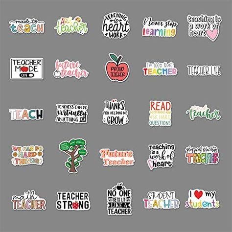 Teacher Stickers 50 Pcs Waterproof Aesthetic Teacher Stickers for Laptop Water Bottle Hydroflask Notebook Skateboard Phone Guitar Bicycle Cars,Teachers Day Appreciation Gifts for Teens Adult Girl Check more at https://shopdeal.in/teacher-stickers-50-pcs-waterproof-aesthetic-teacher-stickers-for-laptop-water-bottle-hydroflask-notebook-skateboard-phone-guitar-bicycle-carsteachers-day-appreciation-gifts-for-teens-adult-girl/ Teachers Day Sticker Aesthetic, Teacher Water Bottle Stickers, Teachers Day Sticker, Aesthetic Teacher, Teacher Water Bottle, Stickers For Laptop, Teacher Stickers, Teachers Day, Student Teacher