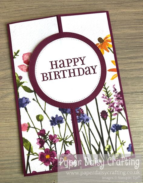 Stampin Up Dainty Flowers Dsp, Happy Birthday Crafts, Designer Paper Cards, Paper Daisy, Dainty Flowers, Gatefold Cards, Birthday Crafts, Making Greeting Cards, Flower Stamp