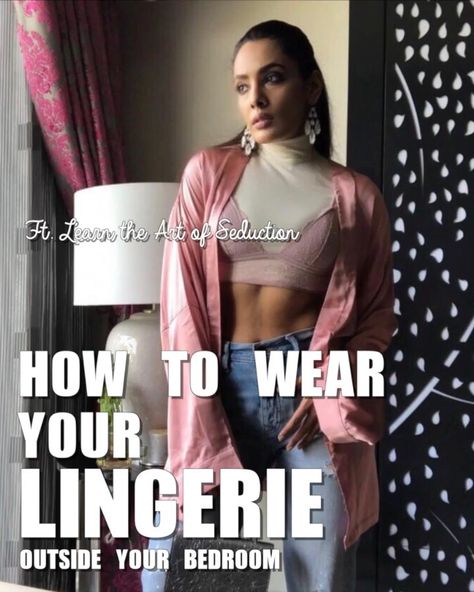 Ishita Mangal on Instagram: “How to wear your lingerie outside your bedroom Ft. Learn the art of seduction. #lingeriestyling” Ishita Mangal, The Art Of Seduction, Art Of Seduction, Sports Bra, The Outsiders, Lingerie, Crop Tops, Bedroom, How To Wear