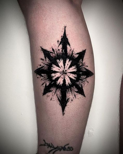 Sick brutal medieval Symbol of Chaos made with Killer Ink supplies! Symbol Of Chaos, Medieval Symbols, Chaos Tattoo, Fear Tattoo, Nicolas Flamel, Pagan Tattoo, Evil Tattoo, Artist Of The Month, Ink Doodles