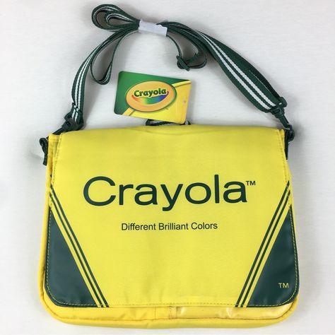 Brand New With Tags Crayola Yellow Crossbody Messenger Shoulder Bag Hallmark Briefcase Lemon Purse Wishlist, Teacher Fits, Unicorn Backpack, Dumpster Fire, Crayola Crayons, Over The Shoulder Bags, Carryall Tote, Fits Inspo, Canvas Messenger Bag