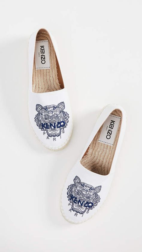 Kenzo Classic Tiger Espadrilles Kenzo Espadrilles, Espadrille Sneakers, Stunning Shoes, Platform Espadrilles, Romantic Design, Flat Espadrilles, Vans Classic Slip On Sneaker, Shoe Game, Fashion Lover