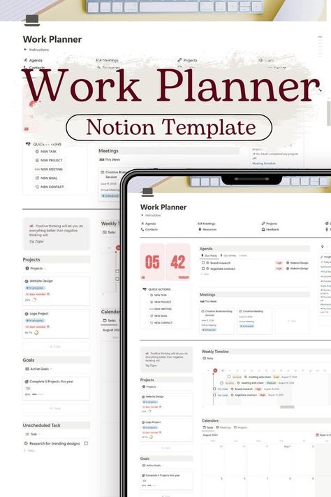 Maximize your productivity and project efficiency with our minimalist Work Planner Notion Template. Streamline your workflow and centralize your tasks, projects, and goals in one sleek Notion Dashboard for ultimate productivity. What you will get? ✅ A PDF copy with the link to the Notion Template Terms of Use: ✅ For Personal use only ✅ You cannot resell this template to anyone. 📌IMPORTANT REMINDERS: ✅ This planner only works with the Notion app and Notion.So (website). ✅ You need to create your Planner Templates Goodnotes, Notion Freelance, Notion Template Work, Notion Dashboard Ideas, Para Method, Notion Student Planner, Second Brain Notion, Personal Notion, Aesthetic Daily Planner