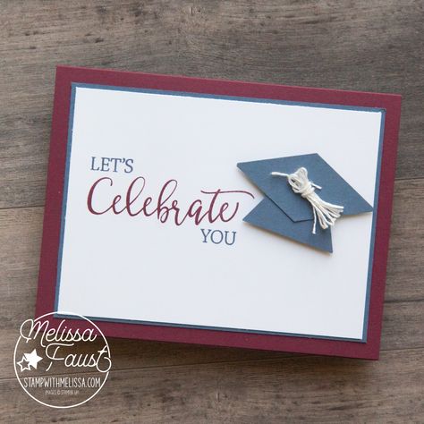 Su Graduation Cards, Stampin Up Graduation Cards Ideas, Stampin Up Graduation Cards 2023, Graduation Cards Stampin Up Handmade, Card Box Ideas Diy, Graduation Card Box Ideas Diy, Card Ideas Homemade, Masculine Graduation Cards, Stampin Up Graduation