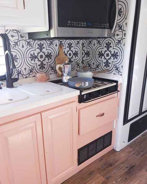 Single Wide Remodel, Rv Kitchen, Rv Makeover, Diy Rv, Rv Living Full Time, Rv Renovations, Camper Remodel, Camper Makeover, Cabinet Color