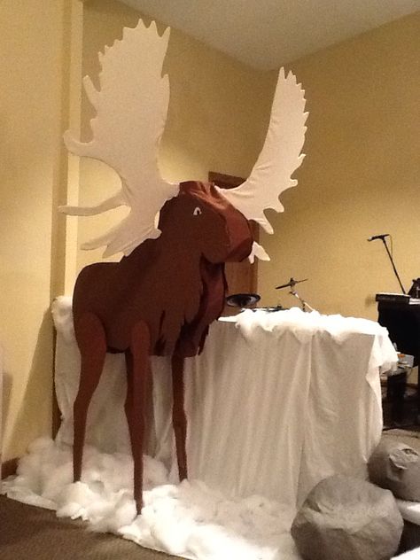 Alaska Vbs, Operation Arctic Vbs Decorations, True North Vbs Decorations, Alaskan Adventure Vbs, Wooden Moose, Giant Moose, Everest Vbs, Moose Antlers, Vbs Themes