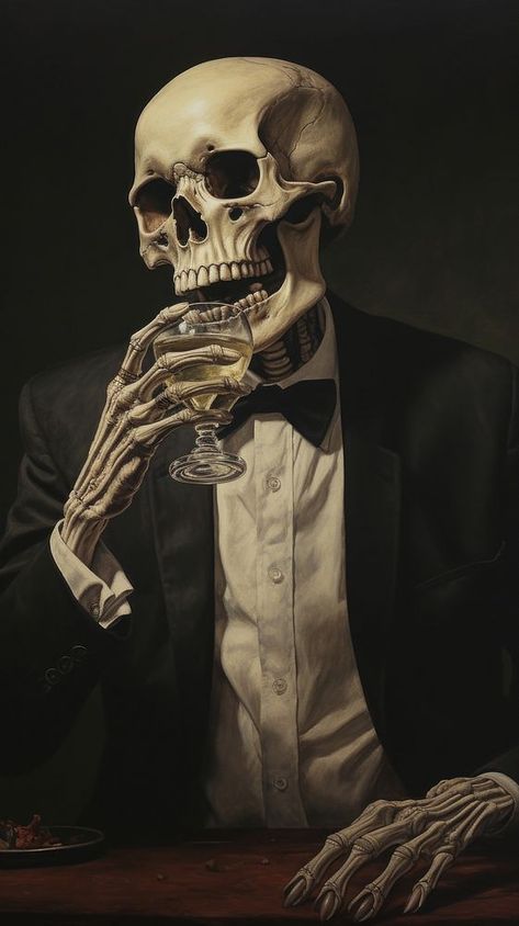 Skeleton drinking portrait adult photography. | premium image by rawpixel.com Skeleton Background Wallpapers, Iphone Wallpaper Skull, Skeleton Photography, Skeleton Wallpapers, Skull Pfp, Dapper Skeleton, Wallpaper Skeleton, Skull Photography, Skull Photo