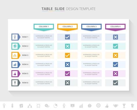 Vector table infographic template | Premium Vector #Freepik #vector #workflow #process #infographic-presentation #inforgraphic-icon Infographic Tables, Table Infographic Design, Table Infographic, Table Template, Infographic Presentation, Process Infographic, Infographic Template, Infographic Templates, Infographic Design