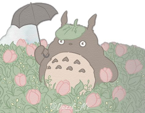 Cute Totoro, Fanart Illustration, Studio Ghibli, Fan Art