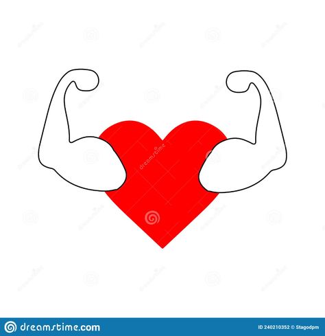 Strong Arms Heart Isolated on White Background Stock Illustration - Illustration of strength, arms: 240210352 Bahasa Arab, Strong Arms, Background Illustration, A Heart, Stock Illustration, White Background, Stock Vector, Vector Illustration, White