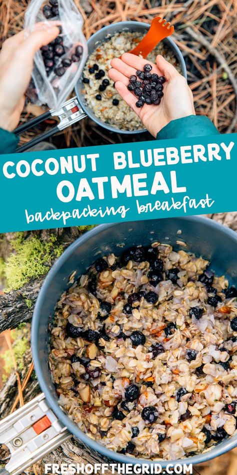 Backpacking Breakfast, Backpacking Food Ideas, Coconut Oats, Morning Oats, Camping Meal Planning, Trail Food, Coconut Oatmeal, Backpacking Meals, Hiking Food