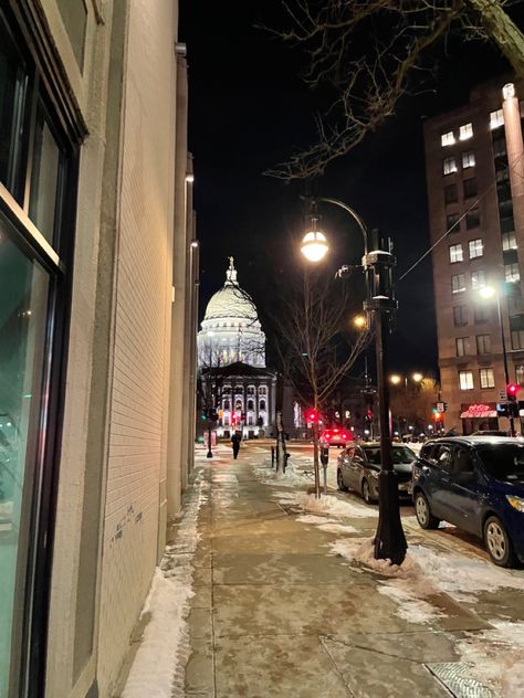 #majestictheater #madison #wisconsin #wisco #winter Madison Wisconsin Aesthetic, Wisconsin Winter, Majestic Theatre, College Vision Board, Uw Madison, Madison Wisconsin, Wisconsin, This Is Us