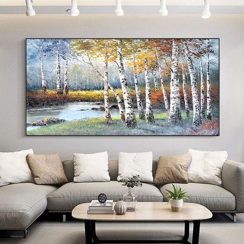 Peisaj Abstract, Abstract Wall Painting, Landscape Painting Tutorial, Art Deco Interior Design, Oil Painting Texture, Tree Wall Decor, Landscape Artwork, Abstract Painters, Acrylic Oil Painting