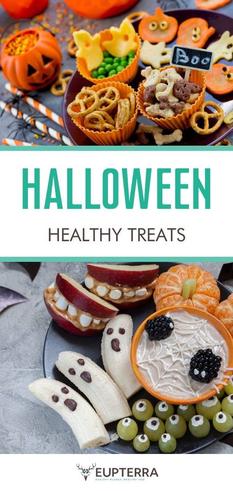 Gf Halloween Desserts, Healthy Halloween Snacks For School, Sugar Free Halloween Treats, Sugar Free Halloween Desserts, Halloween Healthy Treats, Healthy Halloween Desserts, Halloween Themed Snacks, Halloween Dessert Table, Halloween Finger Foods